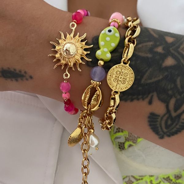 Pulseira peixinho pintado á mão