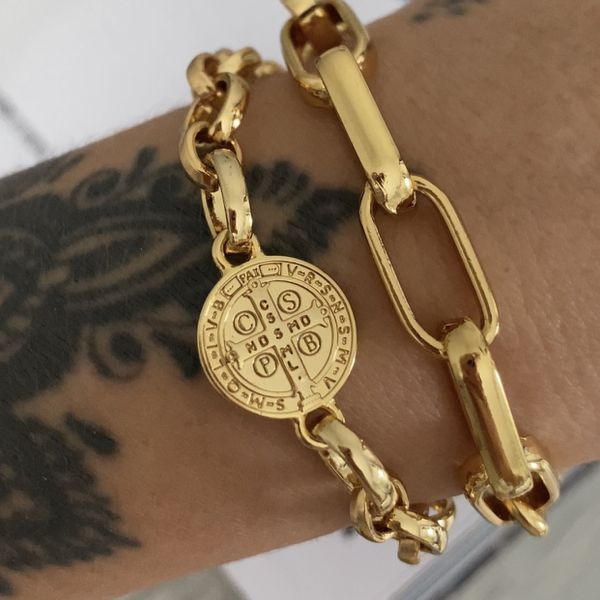 Pulseira São Bento elos português 