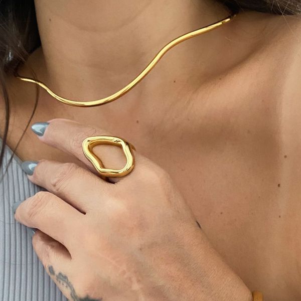 Colar Aro Fio Ondulado