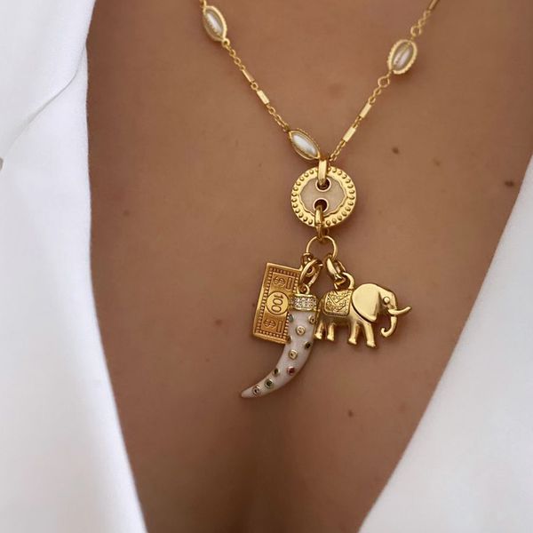 Colar Patuá da Sorte com Pérolas