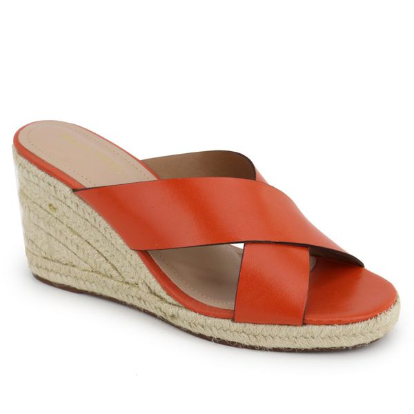 ooo112 　marihoja Abaca Lace Tulip Sandália Salto Médio Bico Folha Napa Aloha/Color | ELLA´S