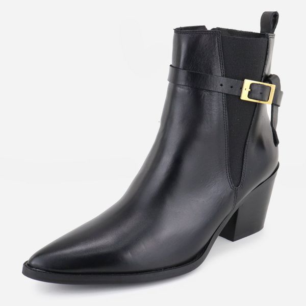 Bota Texana em Couro Bianca Preto