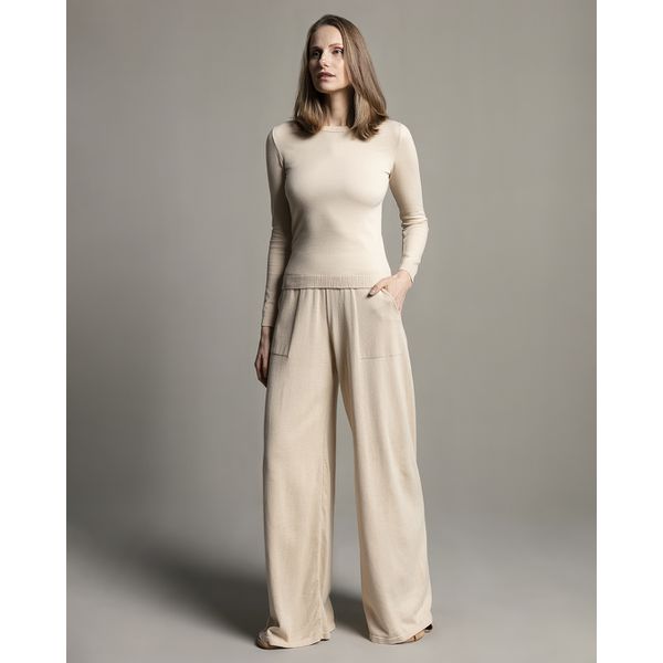 Calça Pure Algodão Bege-