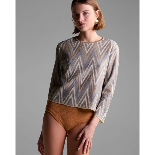 Blusa Chevron Manga 3/4 Tessere