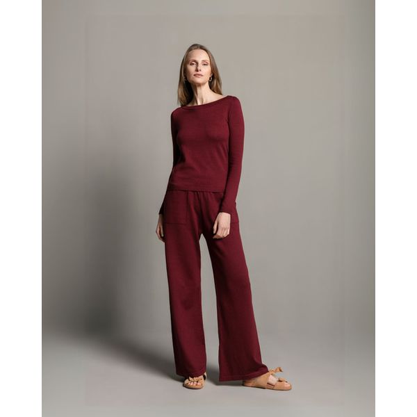 Calça Pure Algodão Bordô