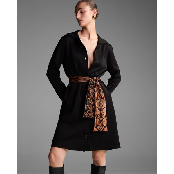 Casaco Trench Coat Panther Preto