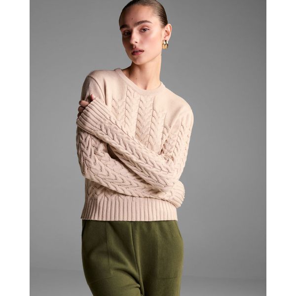 Pull Astoria Manga Longa Bege