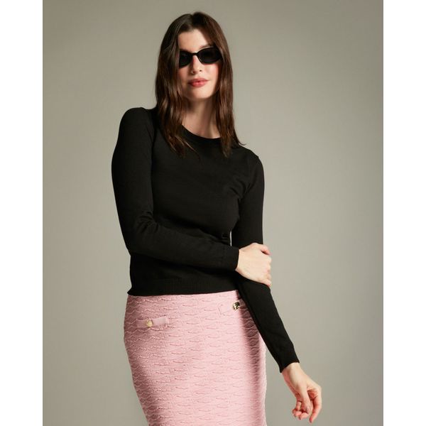 Blusa Preto Algodão