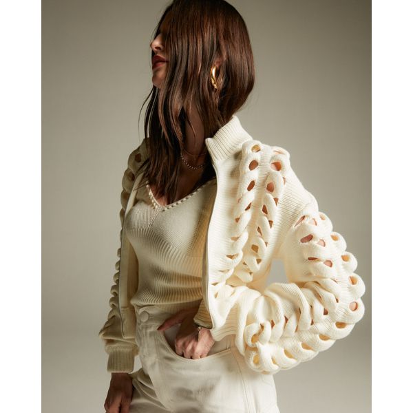 Jaqueta Tranças Dinamarca Off White+