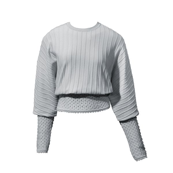 Blusa Guipir Cinza