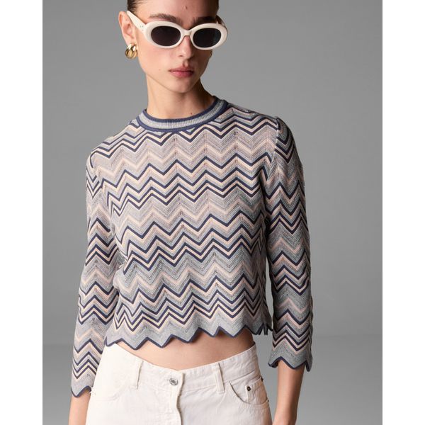 Blusa Chevron Manga 3/4 Eclat