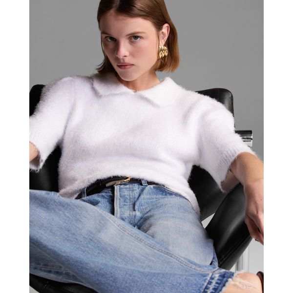 Blusa Mariana Gola Polo Off White