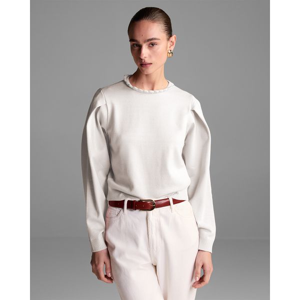 BLUSA GOLA DUDA CROCHET OFF WHITE
