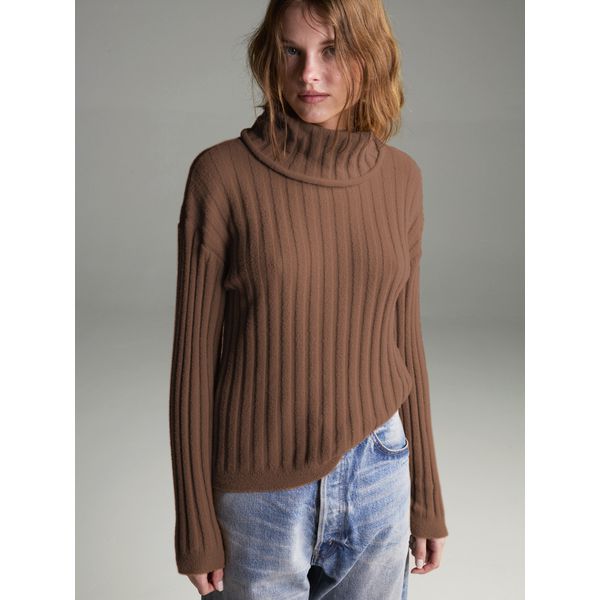Pull Ritmo Fio Pluma Marrom Chocolate