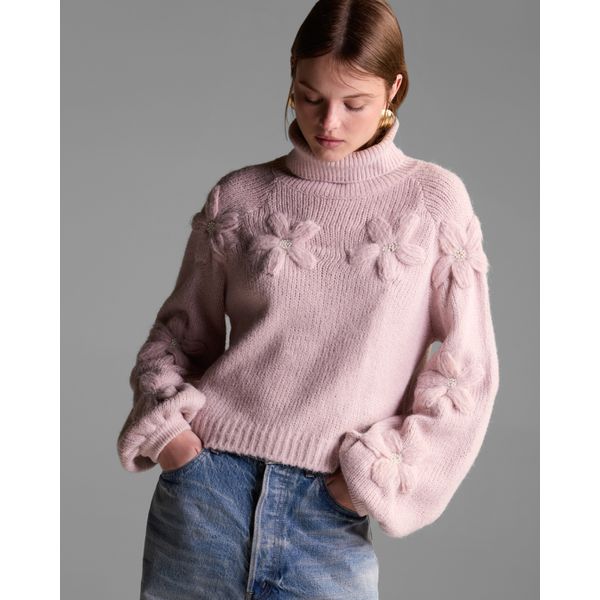 Pull Vania Rosê Bordado