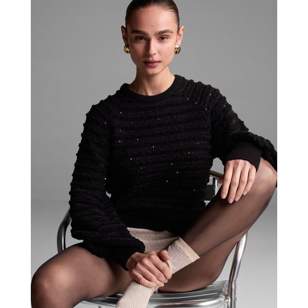 Pull Graça Preto Com Paetês