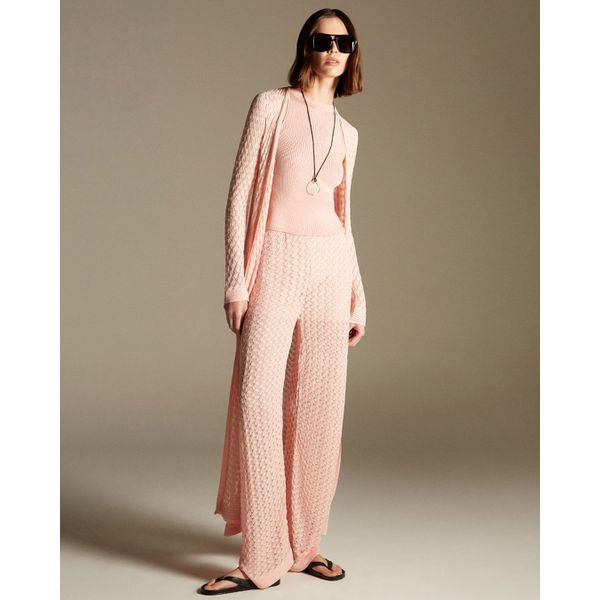 Casaco Maxi Cardigan Jasmin Rosa Acqua