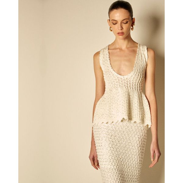 Top Amarilis Branco Off White