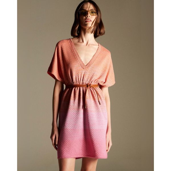 Vestido Curto Por Do Sol Laranja 
