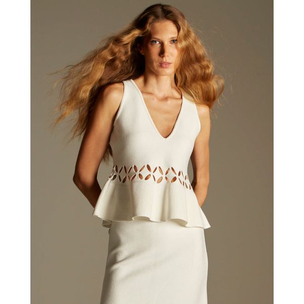 Regata azaléia Vazados Branco Off White