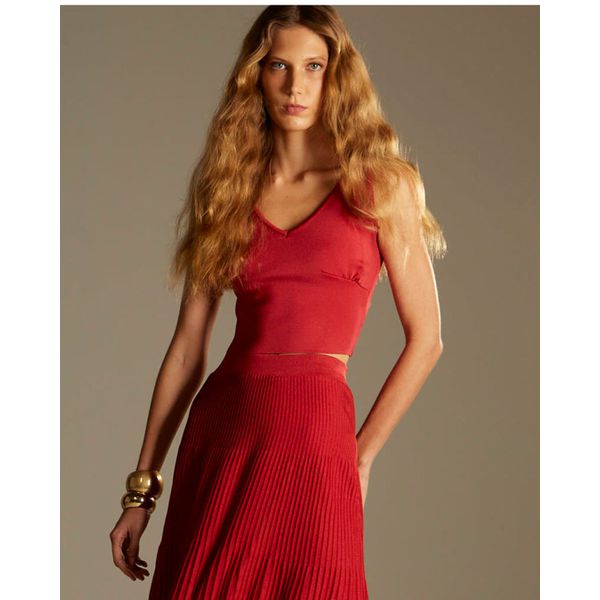 Blusa Top Roses Vermelho