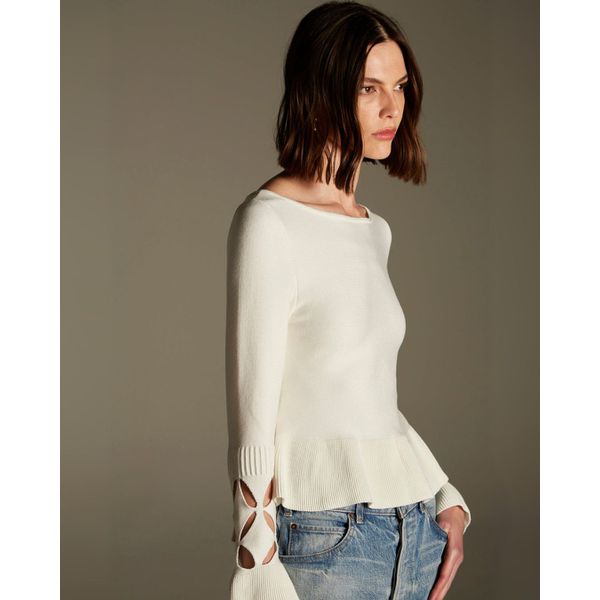 Blusa Azaléia Vazados Branco Off white