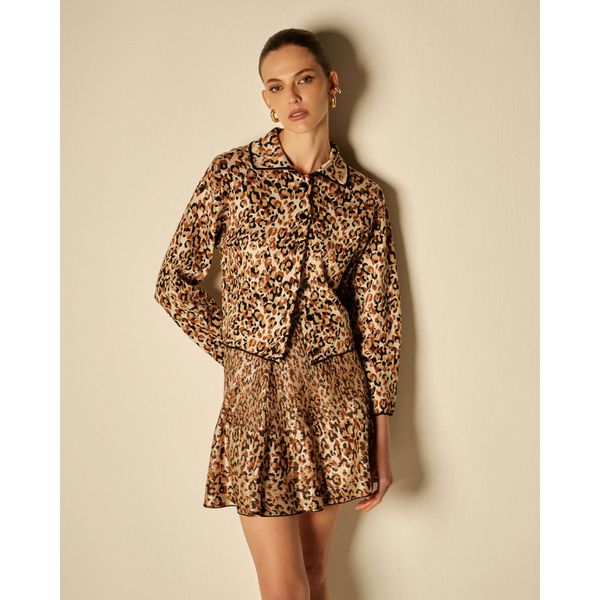 Casaco Animal Print Gardênia
