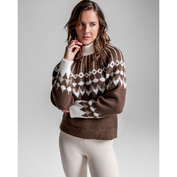 Pull Jacquard Marrom 