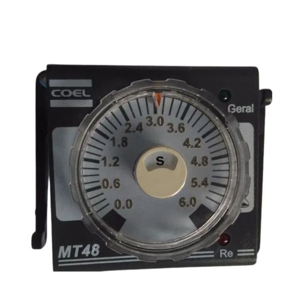 Rele Tempo 48x48MM 90 240VCA 6s/M MT48H-R-DN-P Coel 