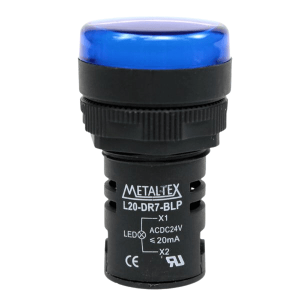 Sinaleiro Azul 110V Metaltex
