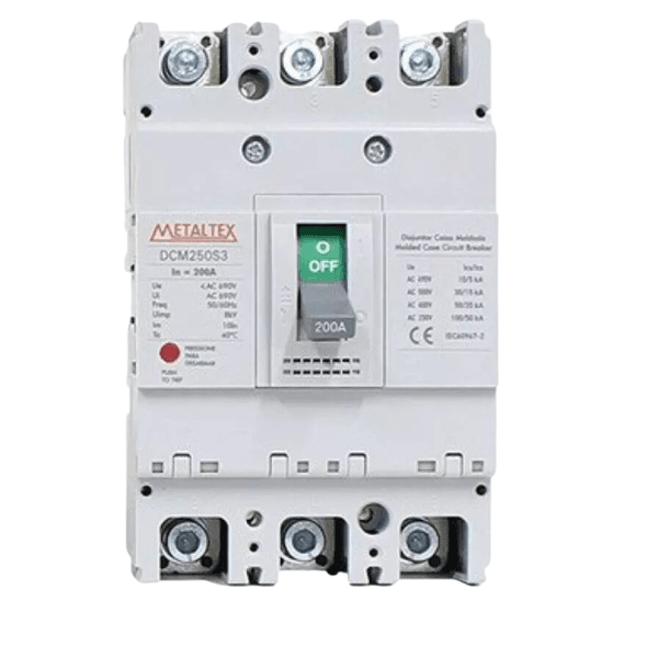 Disjuntor caixa moldada tripolar 250A Metaltex