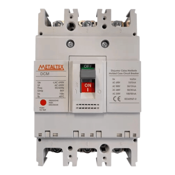 Disjuntor caixa moldada tripolar 500A Metaltex