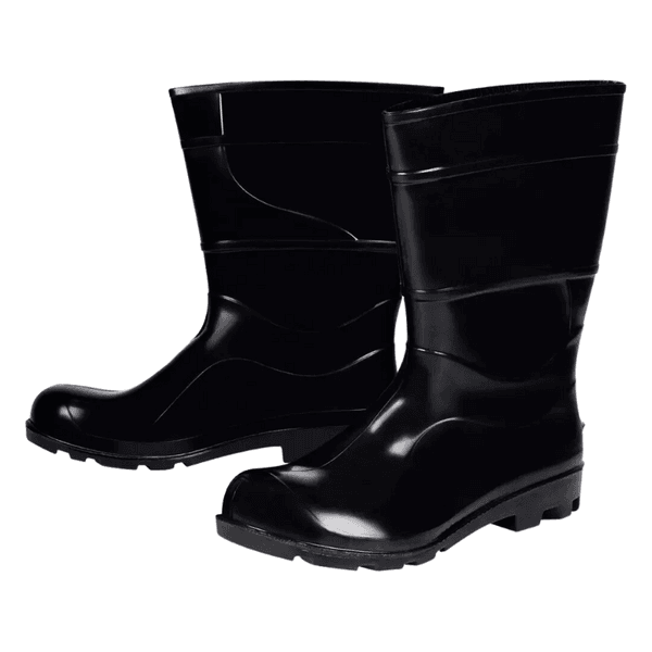 Bota PVC Preta 40 Cano Médio com Forro Kala