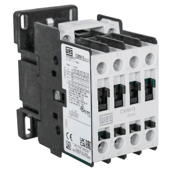 Contator 110v 18a tetrapolar 2na 2nf CWM18 Weg