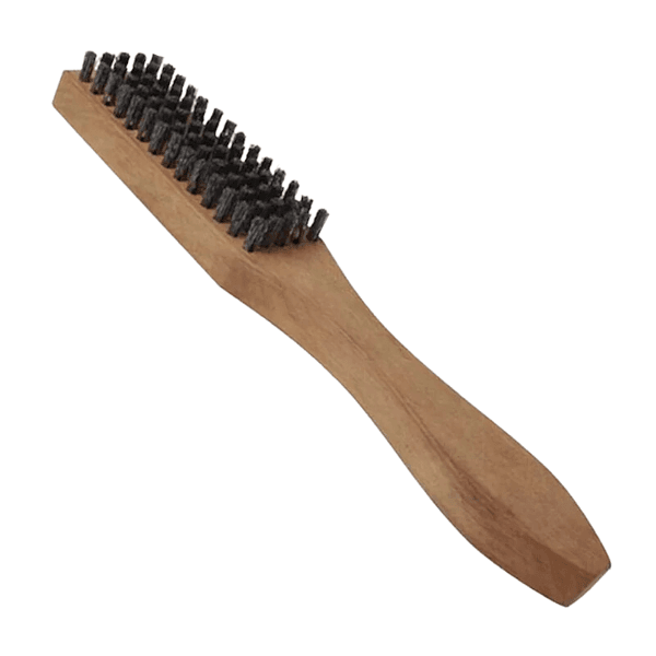 Escova Manual Aço Carbono para Lima 5 Fileiras Cabo Madeira Inebras