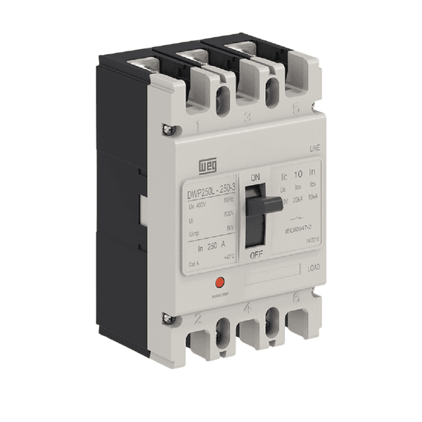Disjuntor caixa moldada tripolar 150a DWP 250L 20KA Weg