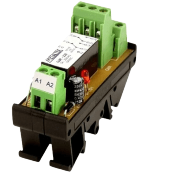 Rele interface 2 reversivel 5A 24VCC Q2R-24 Metaltex