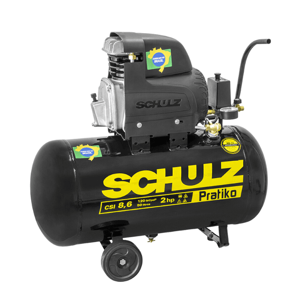Compressor de ar 50L 2CV 8,6 pes 220V pratiko Schulz Nacional