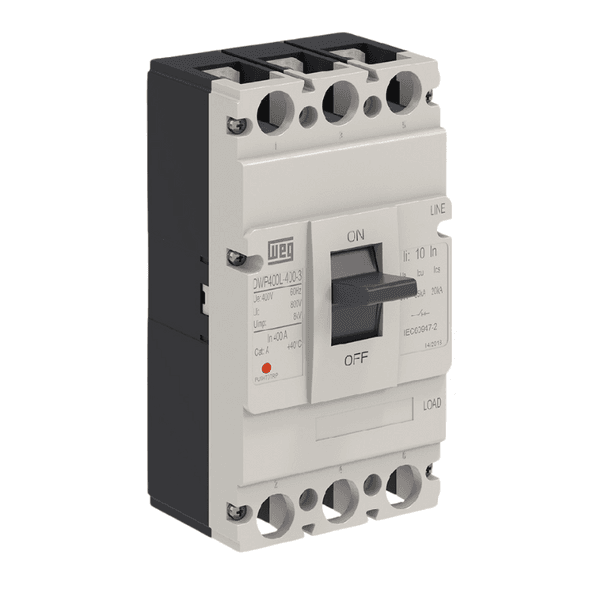 Disjuntor caixa moldada tripolar 350A DWP 400L 35KA Weg