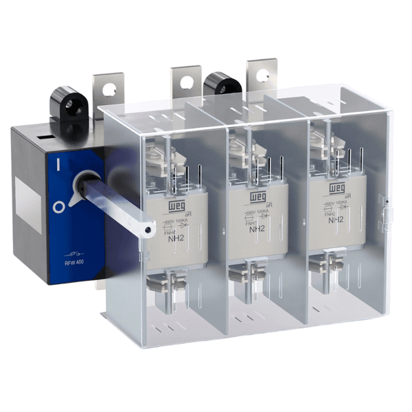 Chave seccionadora rotativa e porta fusivel MH2 400A 3P Weg
