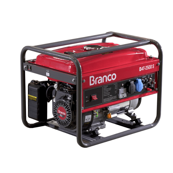 Gerador energia branco a gasolina B4T-2500 se 2,2KVA 6,5CV Branco