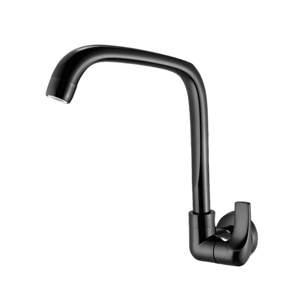 Torneira para cozinha parede bica alta preta 1168 F61 FITT Lorenzetti