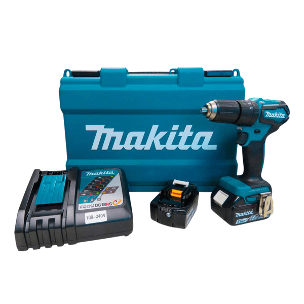PARAFUSADEIRA FURADEIRA DE IMPACTO 1/2 COM 1 BATERIA 18V 3AH COM MALETA MAKITA