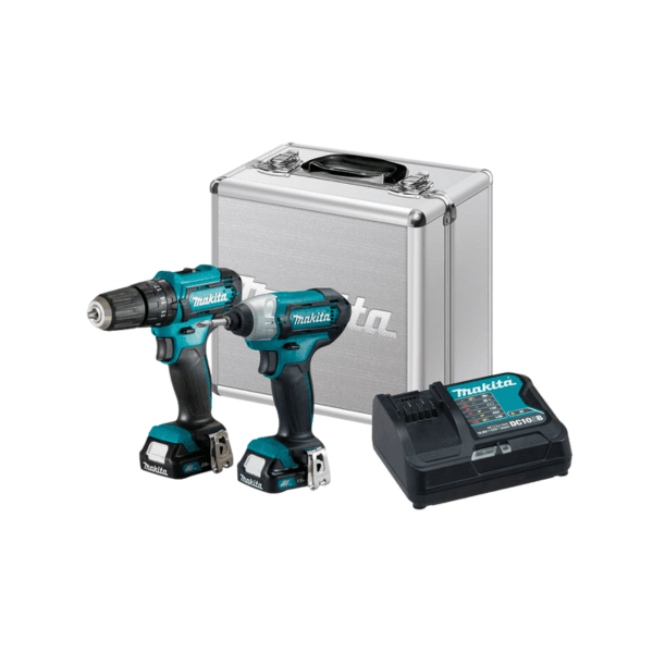 Parafusadeira Furadeira de Impacto + Parafusadeira 12V com Maleta Aluminio Makita 