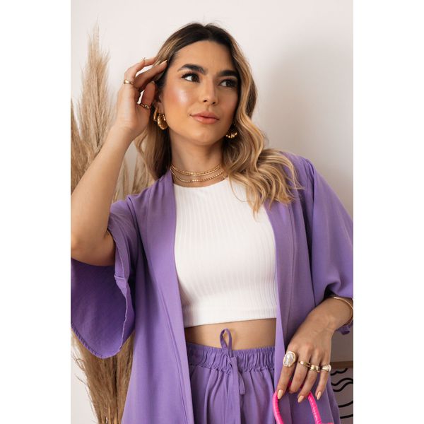 Conjunto Maia Cropped/Kimono/Short  Roupas, Vestidos estilosos, Moda  feminina