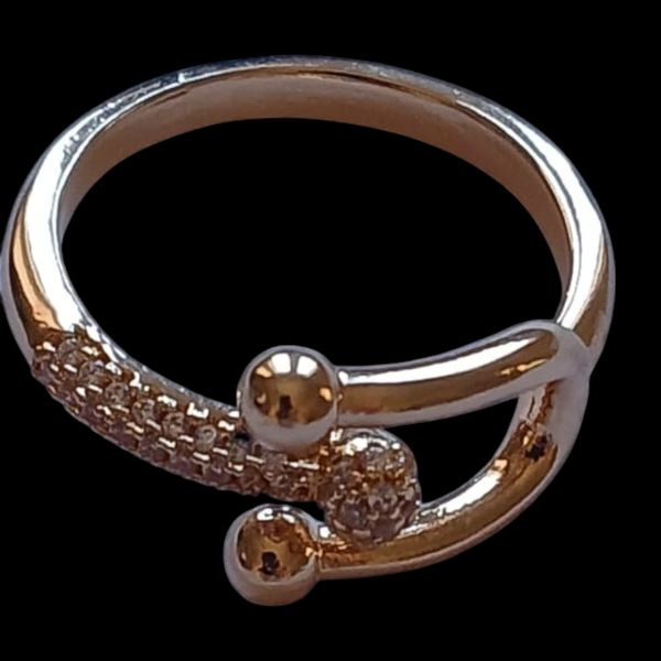 Anel Zirconia Duas Pontas