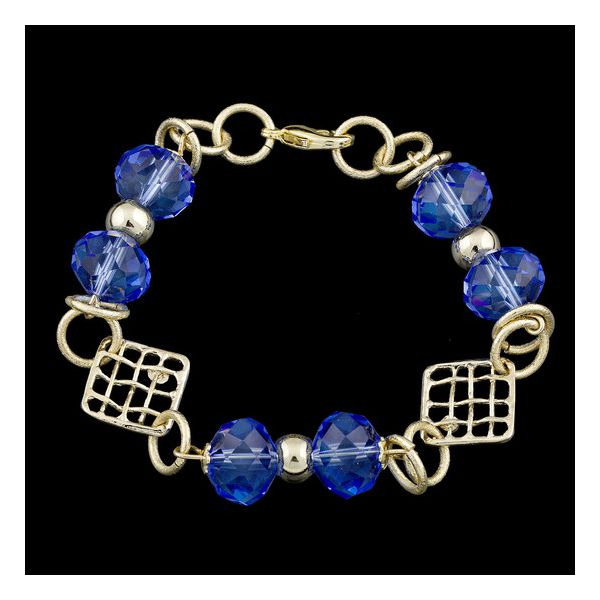 Pulseira folheada a ouro,com cristal.