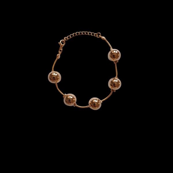 Pulseira Bolinhas Lisas Corrente Rabo de rato