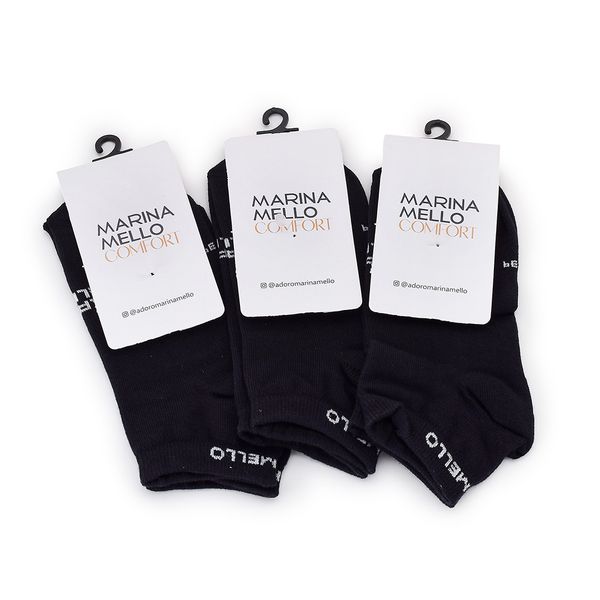 Kit Meia Sapatilha Preta