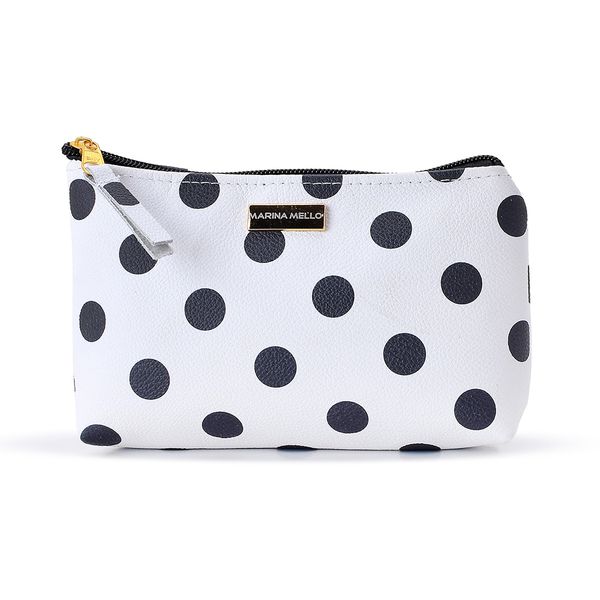 Necessaire Sienna em Couro Poá Pequena